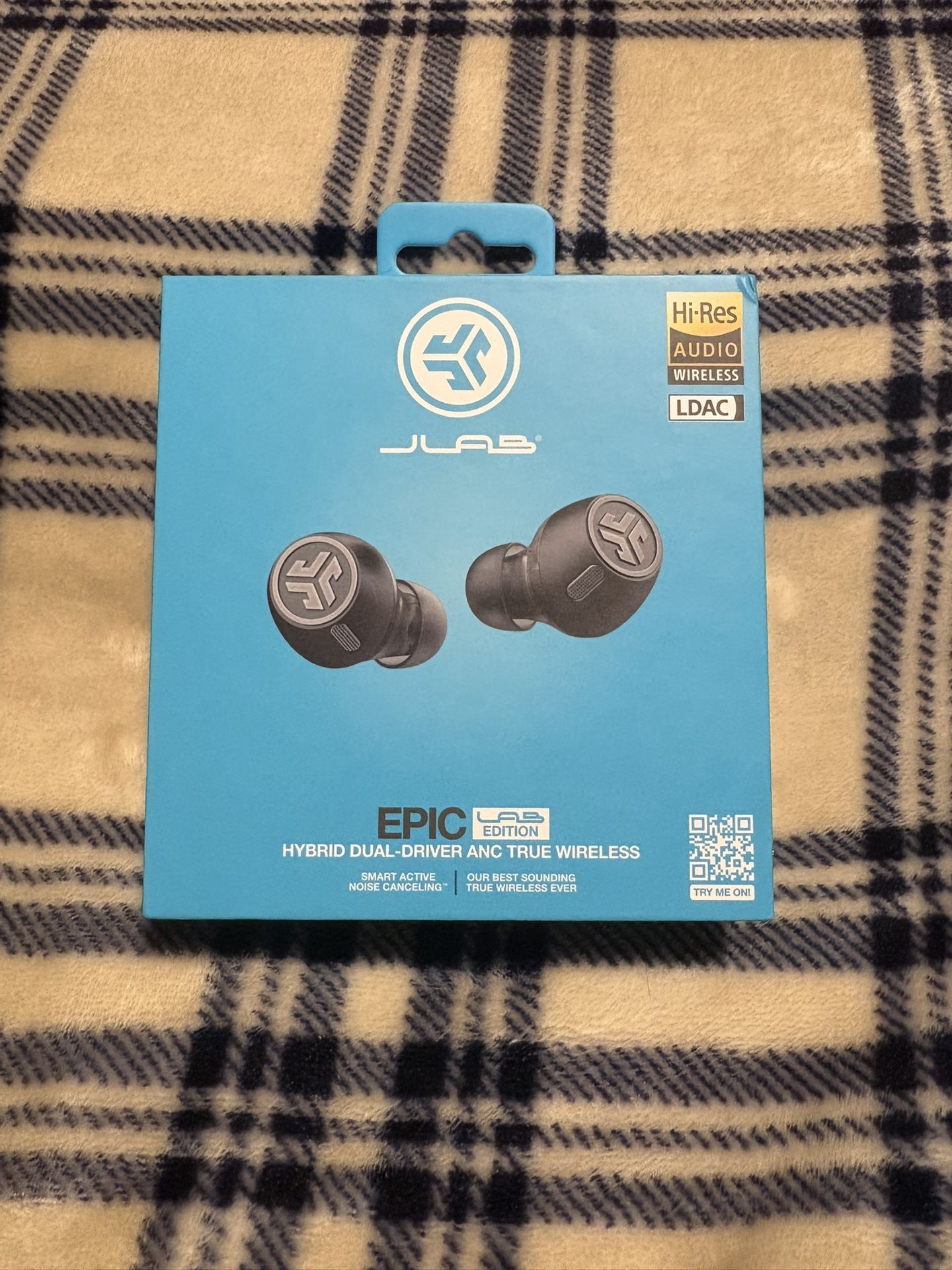 JLab Epic Lab Edition Wireless Earbuds. Less than 10 hours of use.