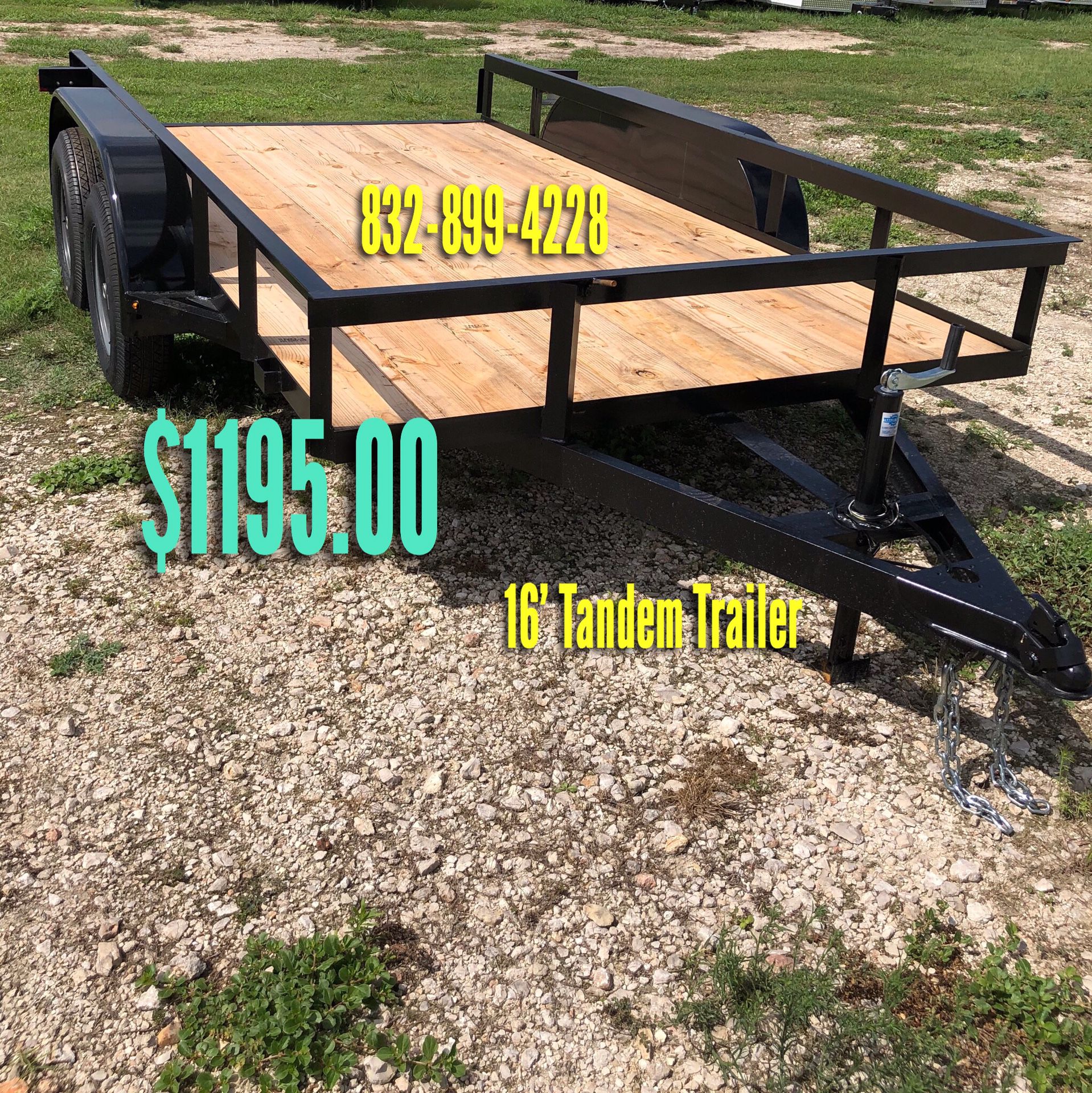 Trailers For Sale - 16’ Tandem Trailer