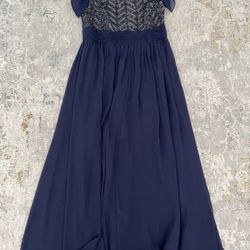 Long Blue Dress With Gems Js Collections 
