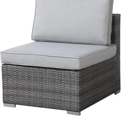 All New Outdoor Patio Armless Sofa Single