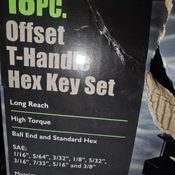 T Handle Hex Key Set 18 Pc Brand New 