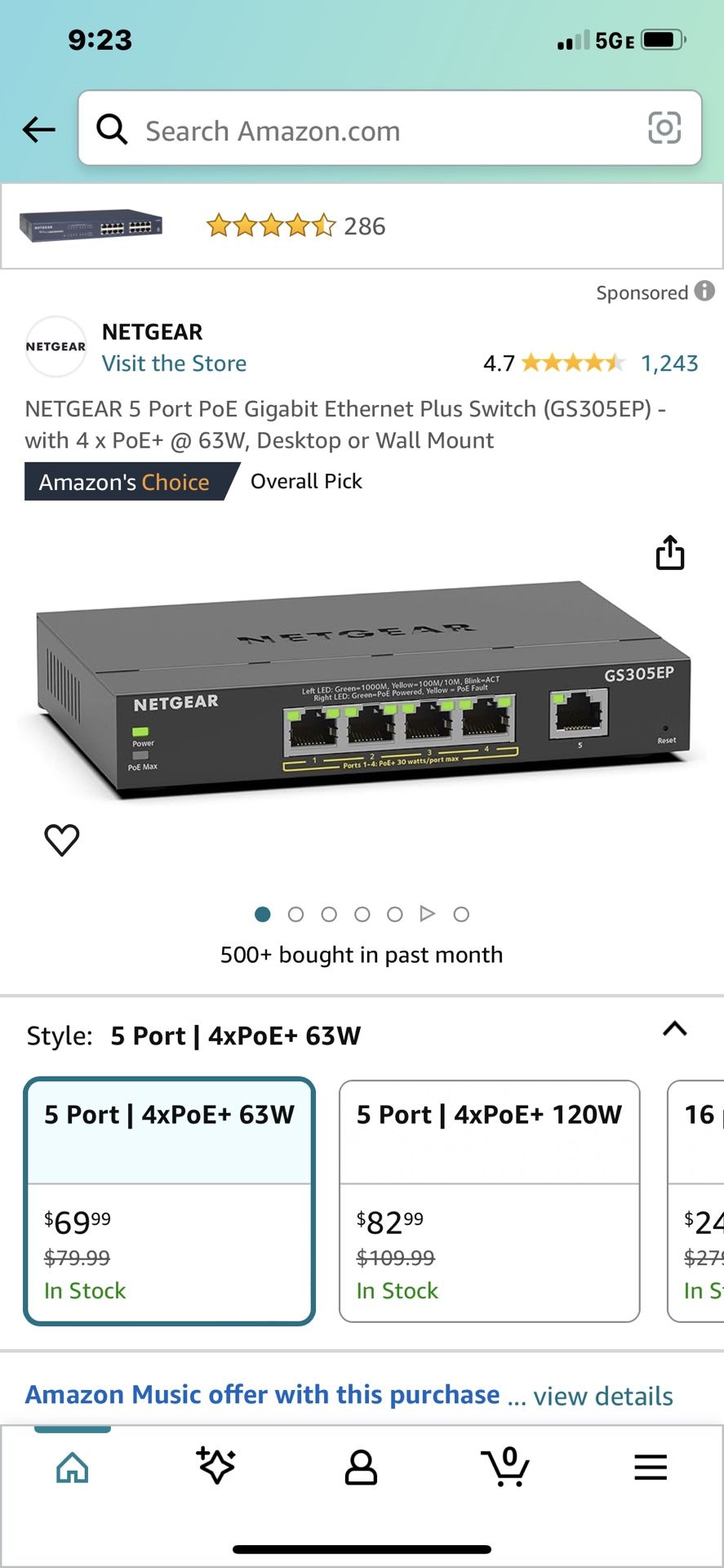 Netgear 5 Switch Port