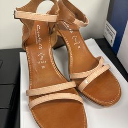 Comtesa Italian Shoe Makers Sandals Sz 10 Women Brown Leather