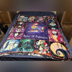 50 x60 mother of nightmares nightmare before christmas plush throw blanket




