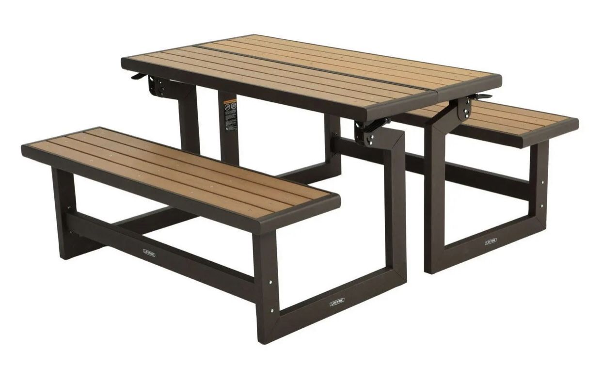2 Costco Lifetime Convertible Benches/Picnic Table