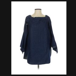 Tibi Women's Denim Off-Shoulder Top