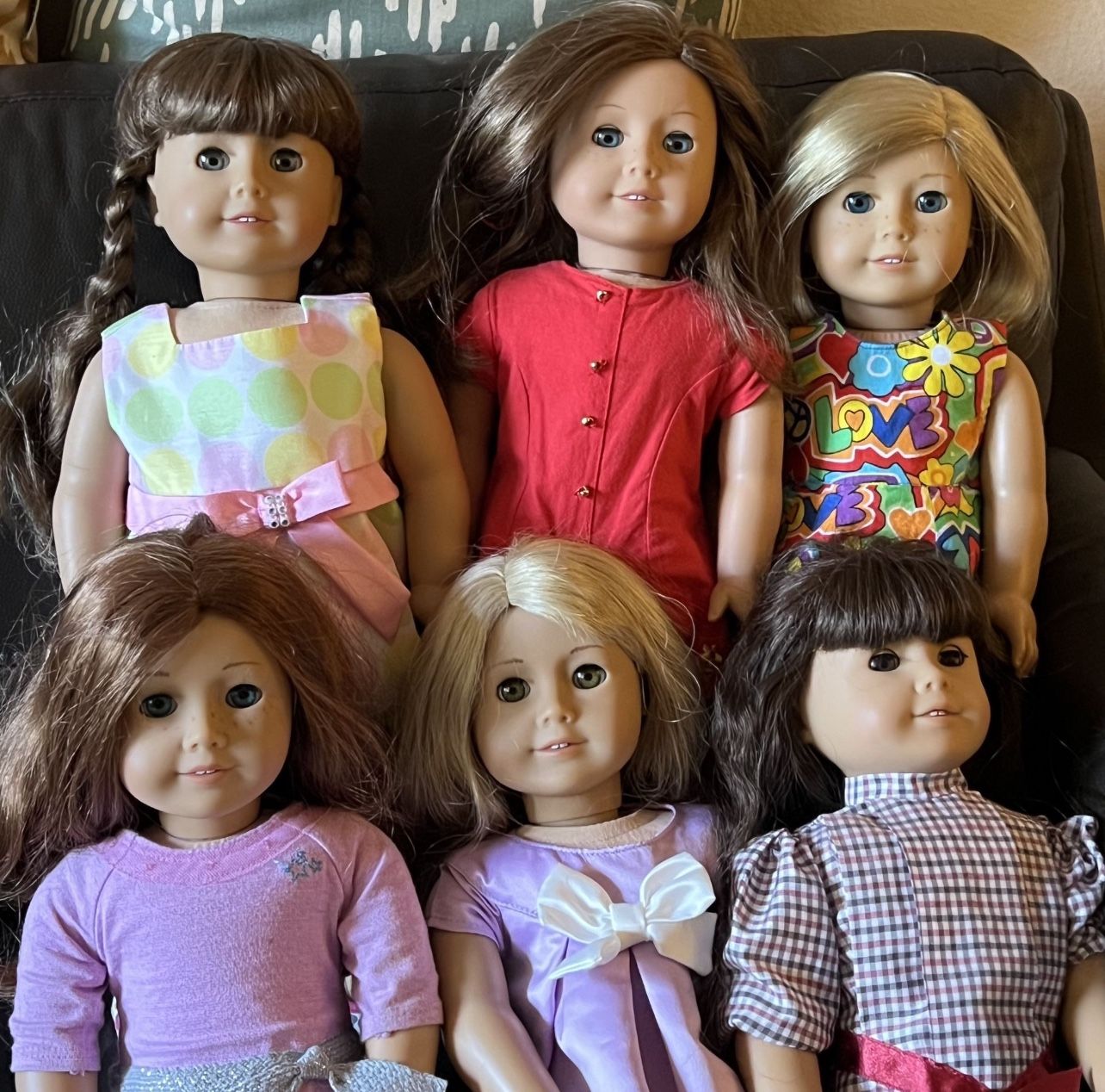Six American Girl Dolls