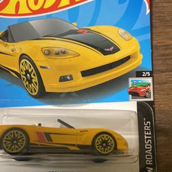2024 🔥 HOT WHEELS 🛞 CORVETTE C6 2/5 HW ROADSTERS # 40/250 YELLOW
