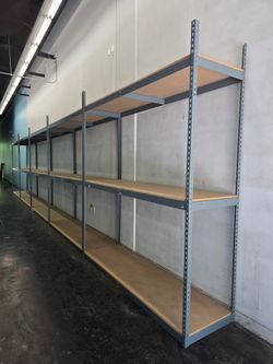 Warehouse Stock Supply Boltless Shelving Racks 72 in W x 24 in D Industrial Quality Shelves Similar To Uline Delivery Available