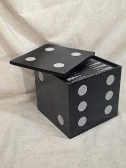 7-in-1 Novelty Giant Dice Wooden Board Game Combo Set (Chess, Checkers, Dominoes)
