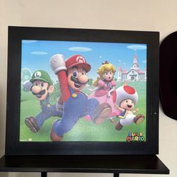 Super Mario Bros Official Nintendo Licensed Wall Art Framed Picture 23x19
