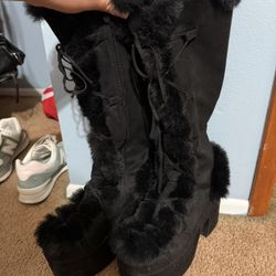 VIMISAOI Womens Rave Platform Boots 