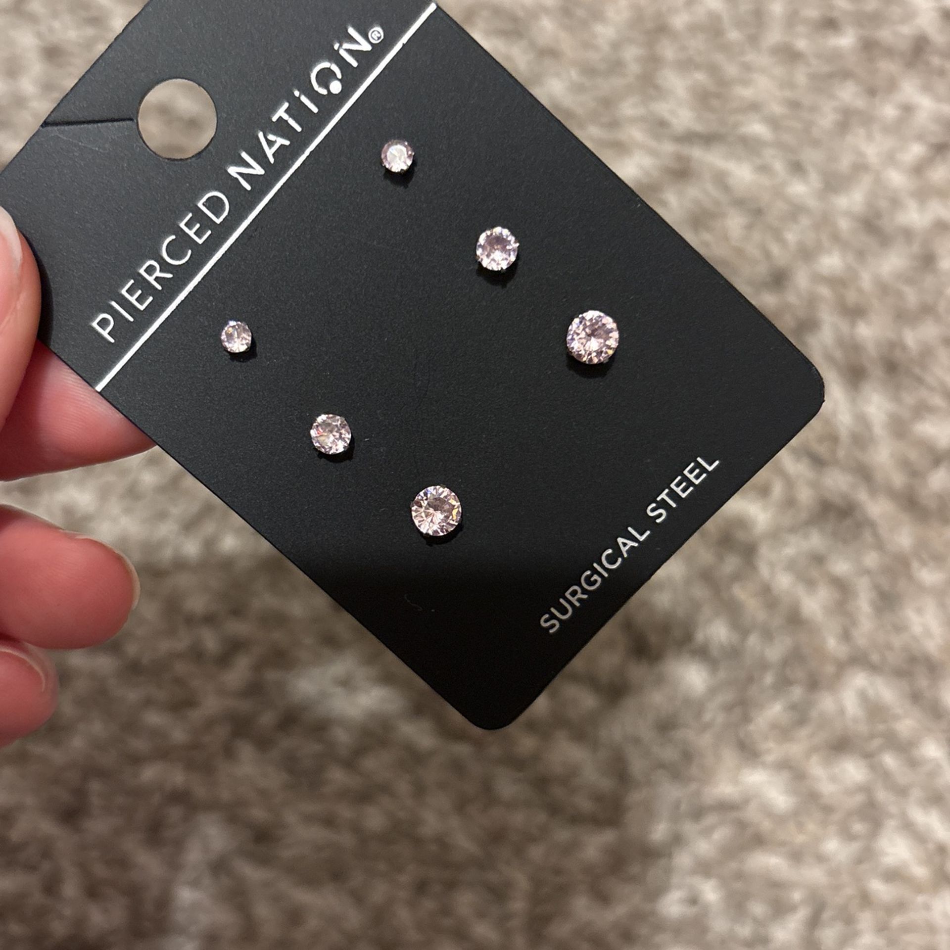 Baby Pink Surgical Steel earrings