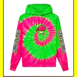 Beatbox Neon Tie-Dye Hoodie - Pink & Green