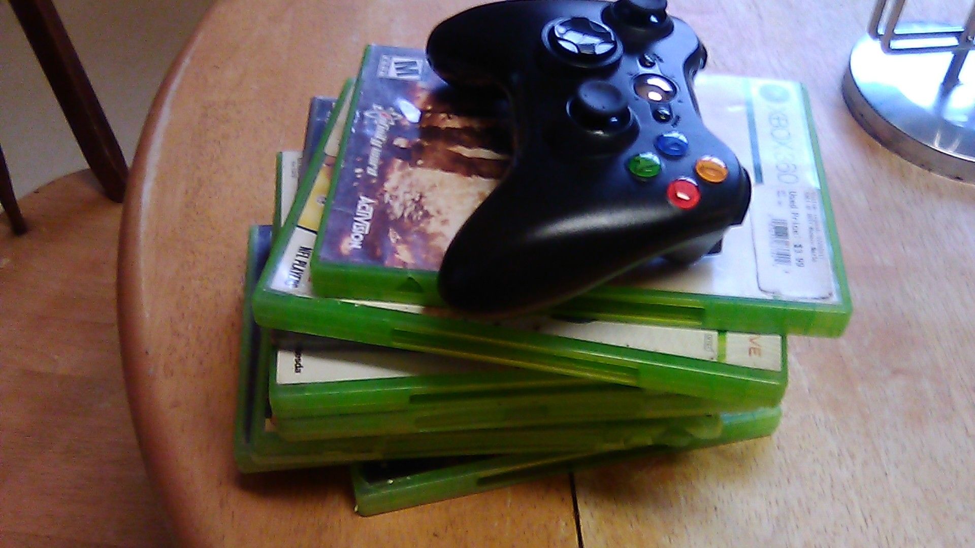 9 xbox 360 video games and controller