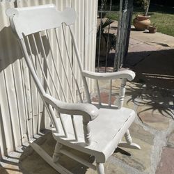 White Wooden Rocking Chair