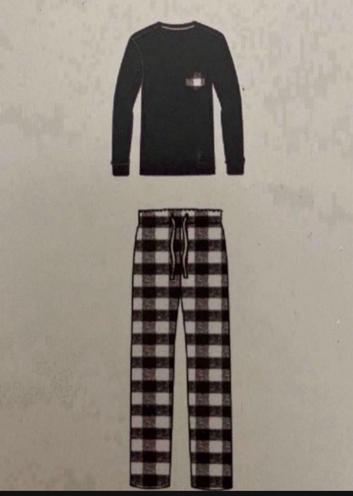 New Men’s Flannel Loungewear Set, M