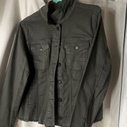 Prosperity/ STITCH FIX olive Green Large Denim Jacket