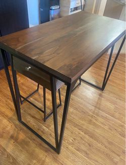 Modern Counter Height Dining Table + 2 Stools
