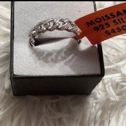 💍 925 Sterling Silver Moissanite Ring size 8