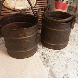 Vintage Persian Copper Buckets $395 Ea