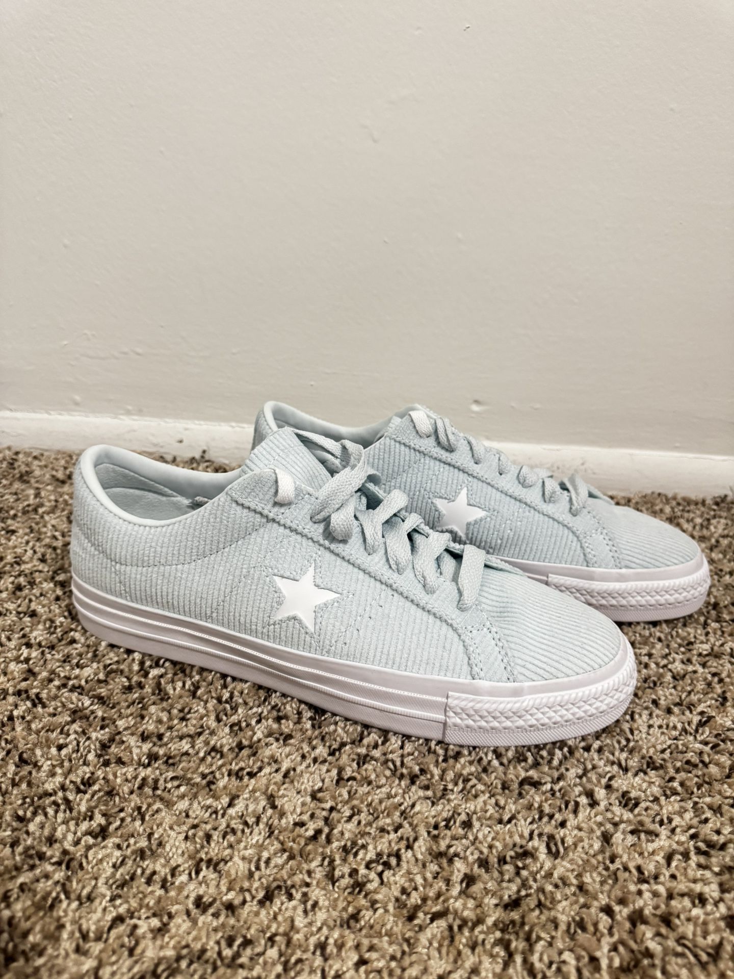 Converse One Star Pro Baby Blue Corduroy Shoes Unisex Size 10