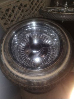 14" Lowrider wire rims and white wall tires universal fit $800