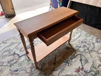 Wood Console Table with Drawer and Shelf