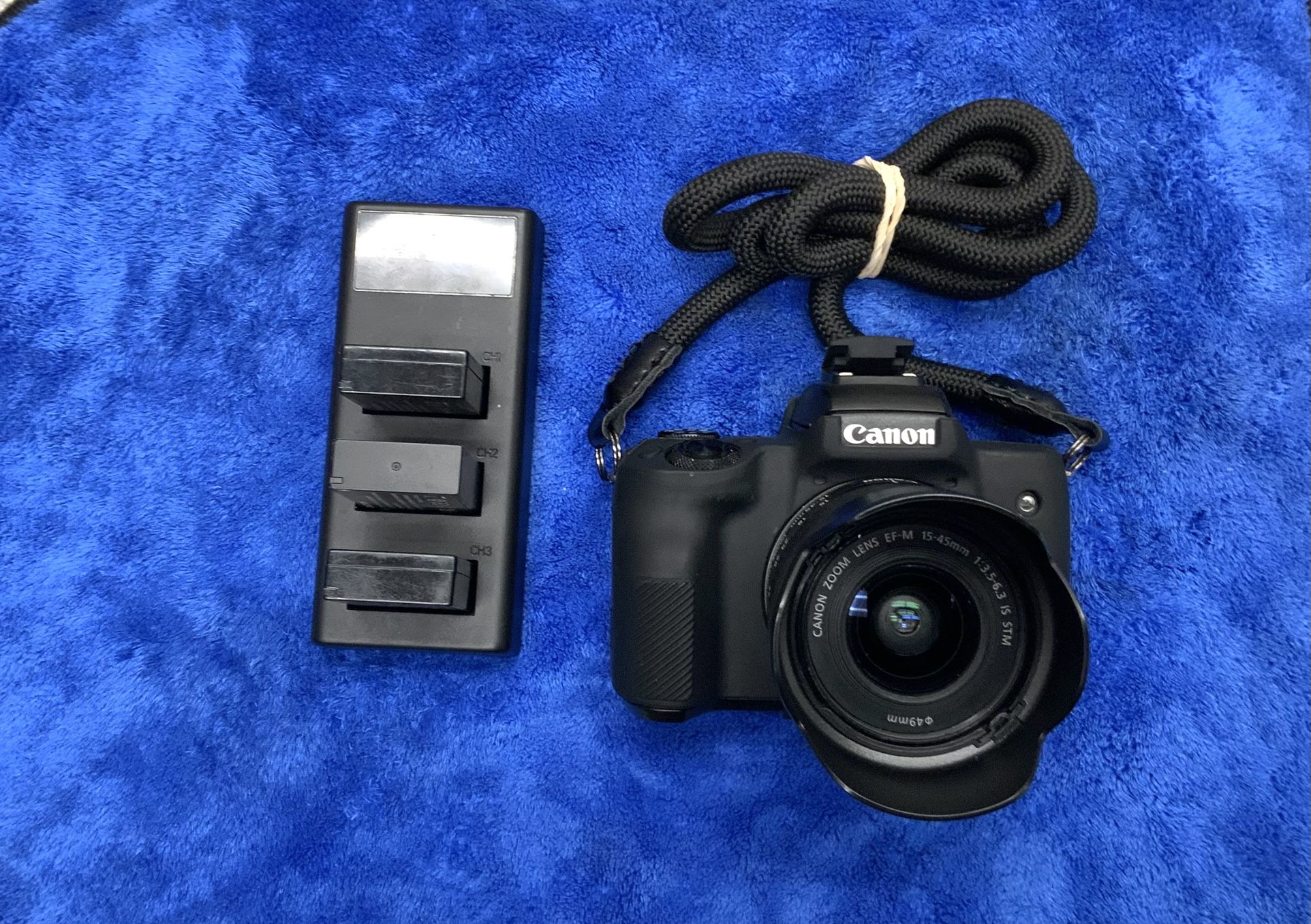 Canon EOS M50 Mirrorless Camera Digital Cam 24.1 Megapixel MP EF-M 15-45mm Lens Zoom Photo Record Video Vlog Photography Travel Outdoors Hobby