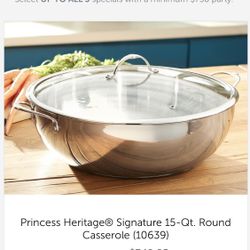 Cacerola  De 15 Qt Acero Inoxidable