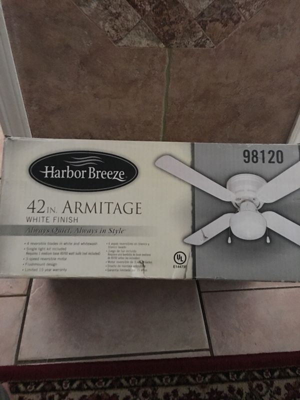 Home Garden Harbor Breeze 42 In White Flush Mount Indoor Ceiling Home Garden Harbor Breeze 42 In White Flush Mount Indoor Ceiling Fan With Light Kit
