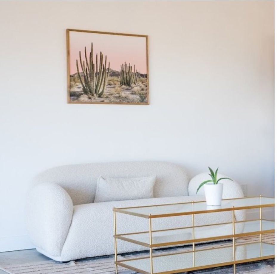West elm Gold Glass Mirror Coffee Table