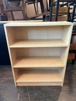 Light Wood 3-Shelf Bookcase
