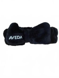 Aveda Black Plush Bow Hair Headband