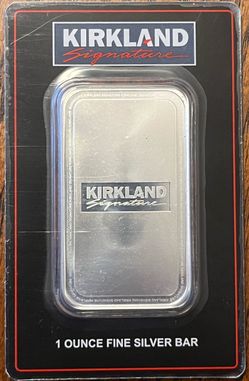 1 Oz Silver, Kirkland Silver Bar .999 FS NEW