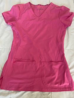 Heart And Soul  Scrub Top XXS Hot Pink
