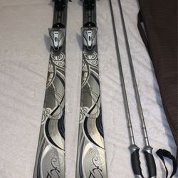 PRACTICALLY BRAND NEW K2 TRUE LUV SNOW SKIIS