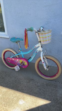 Schwinn Iris 16” Girls Bike – Teal & Pink with Basket