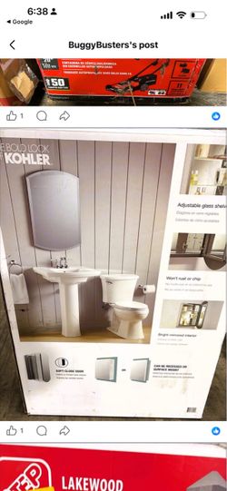 Kohler Archer 20" W 31" H Single-Door Bathroom Medicine Cabinet w Mirror 3073-NA, Recessed or Surface Mount Bathroom Wall Cabinet, Beveled Edges, Silv