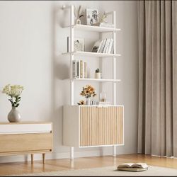 Tall Bookshelf with Storage Caninet