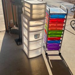 Plastic Drawers, 10 Drawers Different Colors Drawers, Sterilitye 5 Drawers