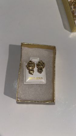 Nugget Earrings 10k solid gold