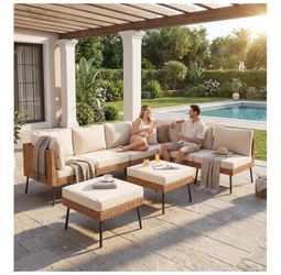 New, 8 pieces outdoor patio set( already assembled