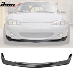Fits 2001-2005 Mazda Miata MX-5 GV Style Front Bumper Lip Spoiler Unpainted Black PU