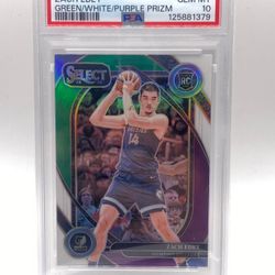 Zach Edey Select PSA 10 Green/White/Purple - $70