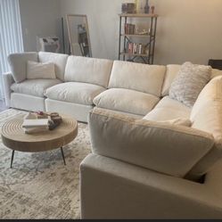 Cream Sectional Sofa Set