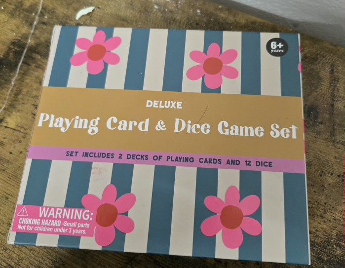 Playing Card & Dice Game Set, Opened 