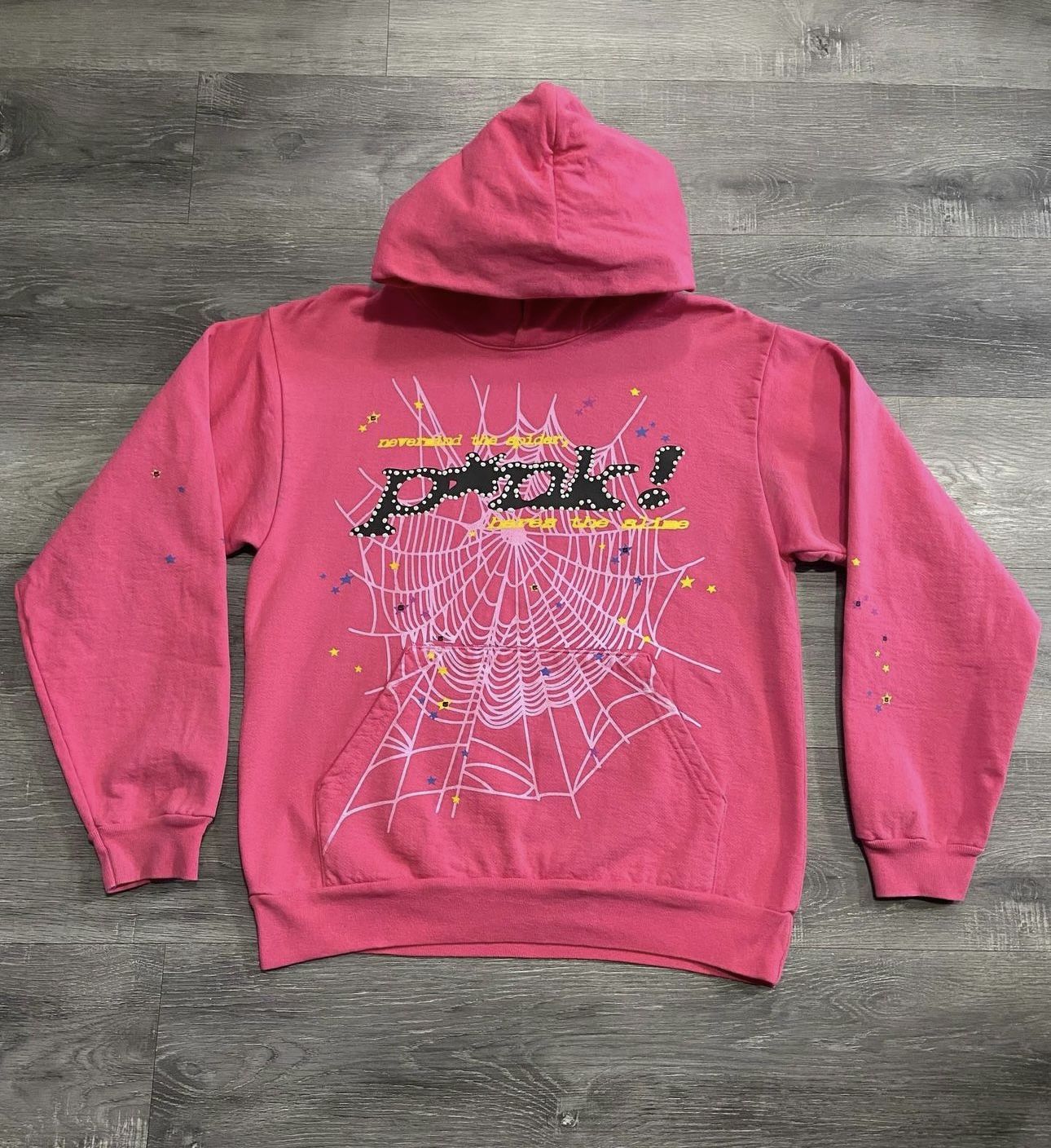 PINK SP5DER HOODIE