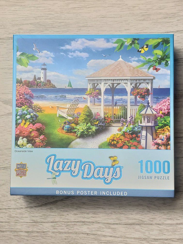 New Puzzle Master Pieces Lazy Days 1000 Piece Oceanside View