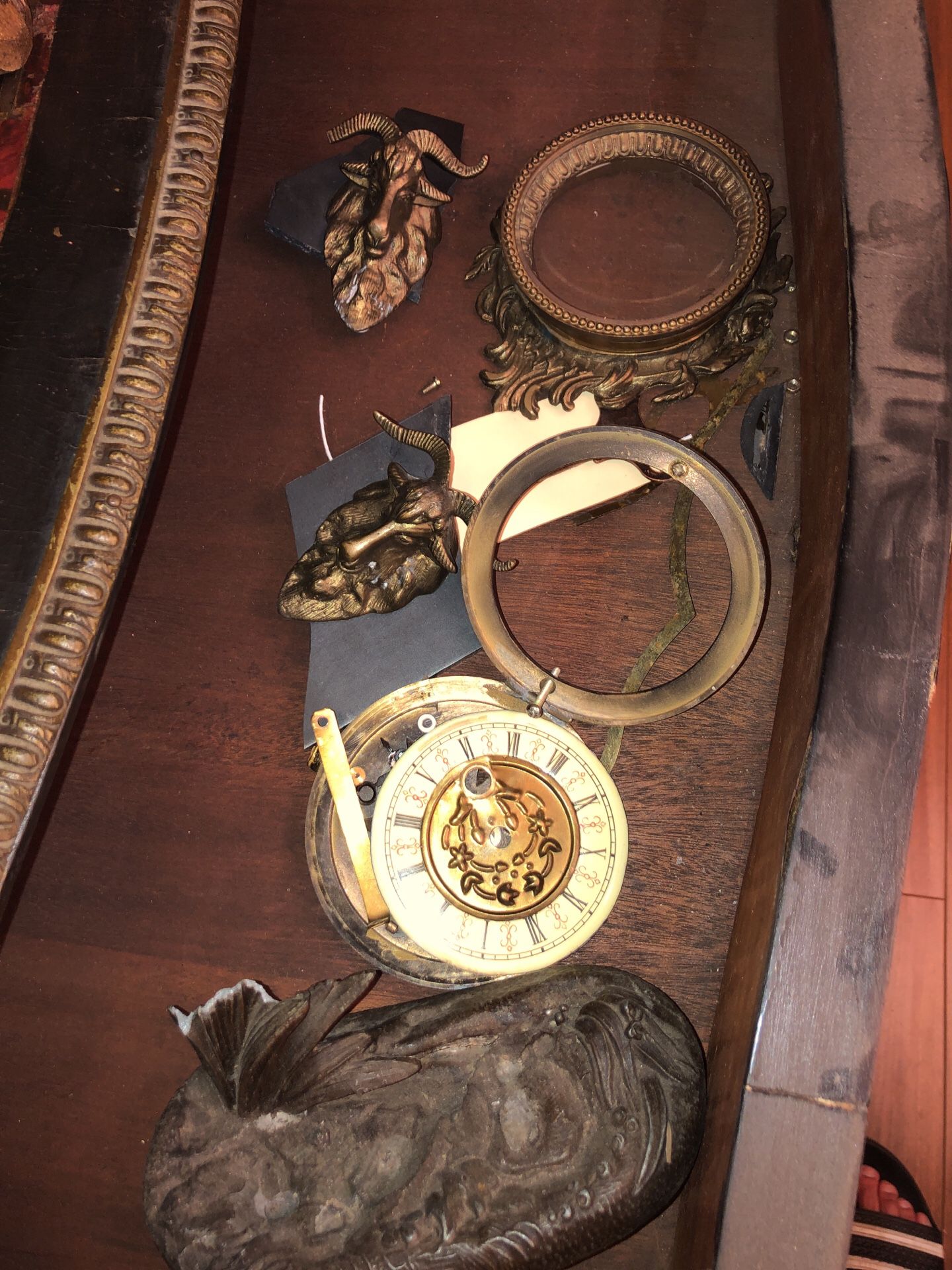 Antique French Clock Parts and Ornaments